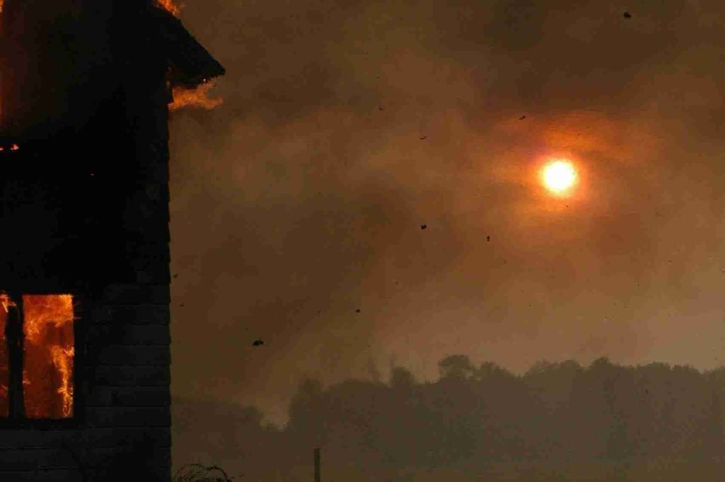 Fire Resistant Siding Can Protect Your Home from Wildfires 13 house with fire burning